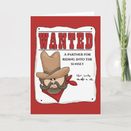 Tarjeta de saludo de Cowboy Poster deseada