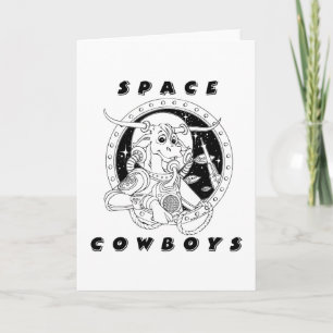 Tarjeta de saludo de Cowboys Espaciales