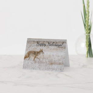 Tarjeta de saludo de coyote de Yellowstone