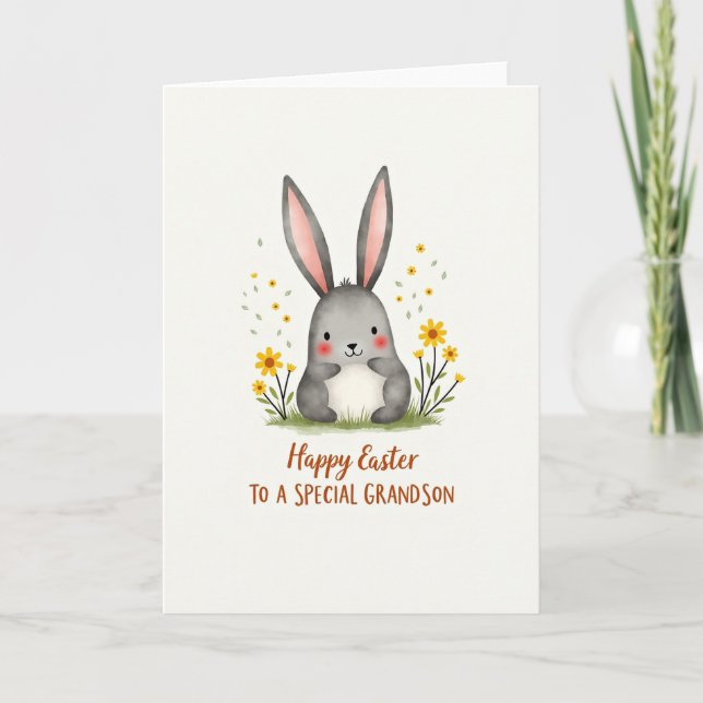 Tarjeta de saludo de criatura de primavera dulce (Anverso)