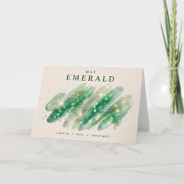 Tarjeta de saludo de cristal esmeralda