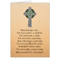 Tarjeta de saludo de Cruz Celta de Oración Irlande