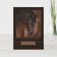 Tarjeta De Saludo De Cumpleaños De Equine Horse Pa