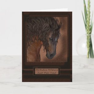 Tarjeta De Saludo De Cumpleaños De Equine Horse Pa
