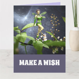 Tarjeta de saludo de cumpleaños de FAIRY ELF CHICA