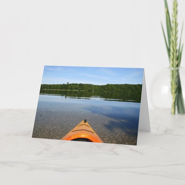 Tarjeta de saludo de cumpleaños Kayak (Anverso)