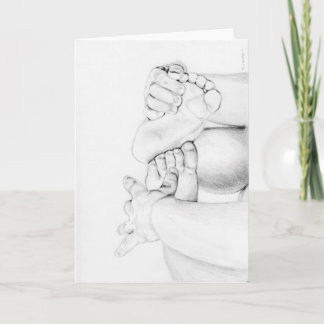 Tarjeta de saludo de dedos y dedos para bebés