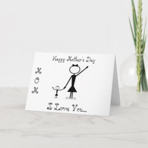 Tarjeta de saludo de Día de la Madre con figura de