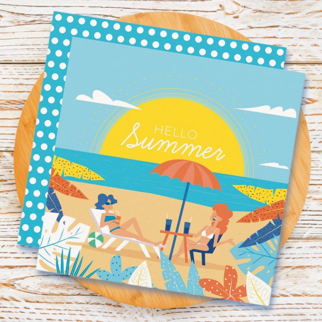 Tarjeta de saludo de días de playa de verano (Subido por el creador)