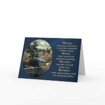 Tarjeta de saludo de Diciembre del Abogado para to