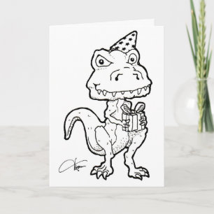 Tarjeta de saludo de Dinosaurio