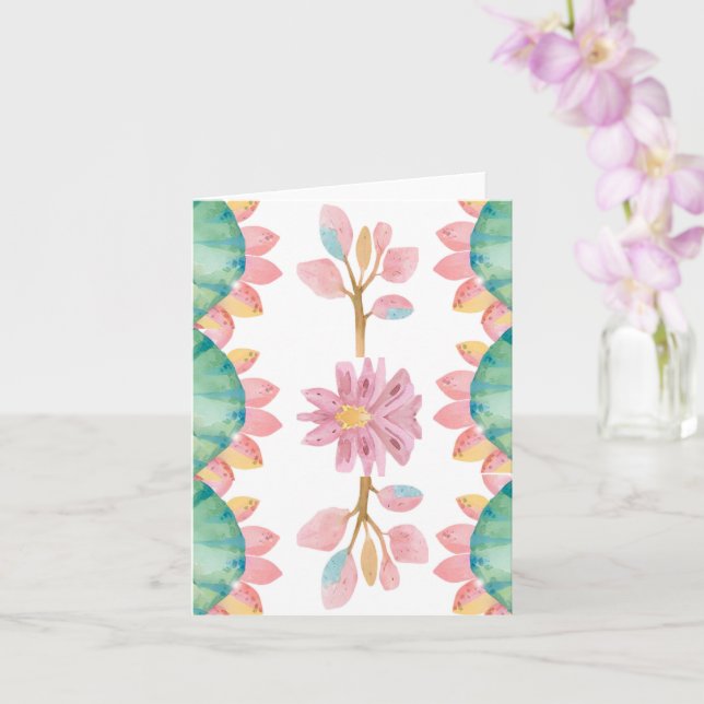 Tarjeta de saludo de Dinosaurio para Chicas (Orquídea)