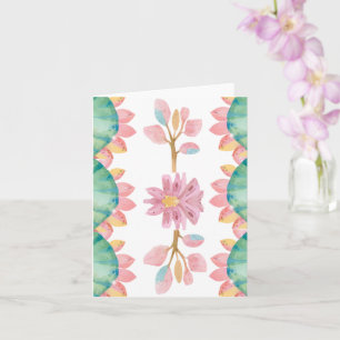 Tarjeta de saludo de Dinosaurio para Chicas