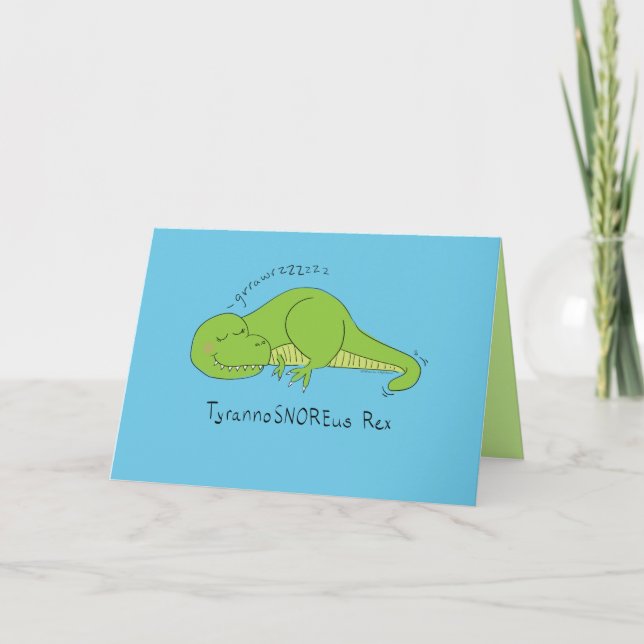 Tarjeta de saludo de dinosaurio tirannosnoreus T R (Anverso)