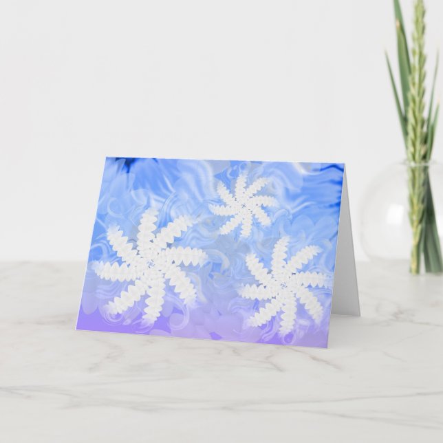 Tarjeta de saludo de diseño de giro de flor de die (Anverso)