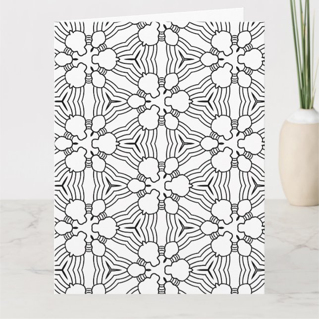 tarjeta de saludo de doodle abstracto de color me (Anverso)