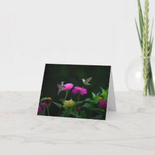 Tarjeta de saludo de dos Hummingbirds Aniversario