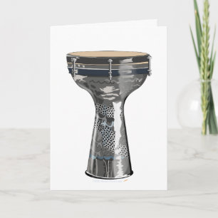 Tarjeta de saludo de Doumbek Drum Darbuka Tombak T
