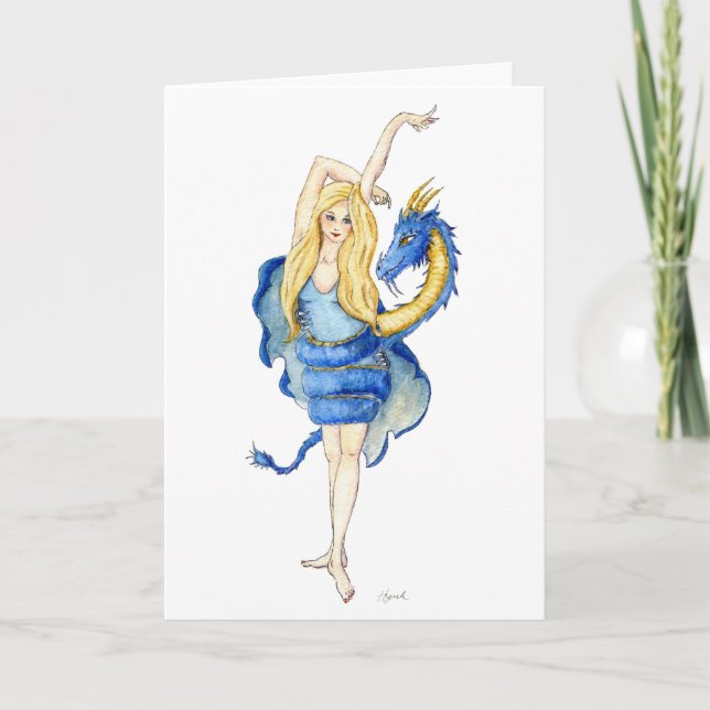 Tarjeta de saludo de Dragon Dancer (Anverso)