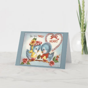Tarjeta de saludo de El día de San Valentín Vintag