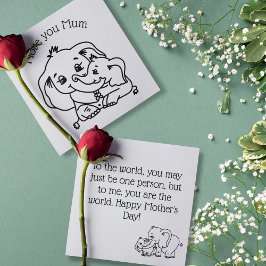 Tarjeta de saludo de Elephant Mamá & Me Mother's D