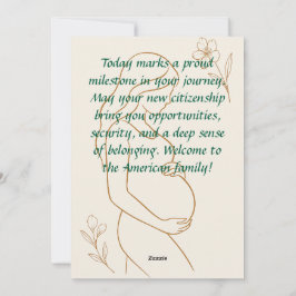 Tarjeta de saludo de Embarazo minimalista