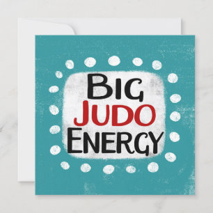 Tarjeta de saludo de energía de Judo grande