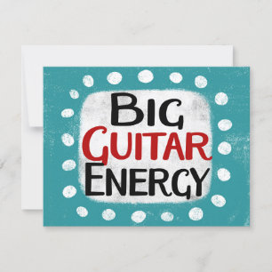 Tarjeta de saludo de energía para guitarra grande