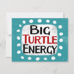 Tarjeta de saludo de energía para tortugas grandes