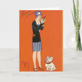 Tarjeta de saludo de época