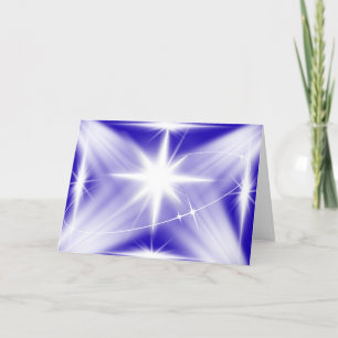 Tarjeta de saludo de estrella para Navidades de la