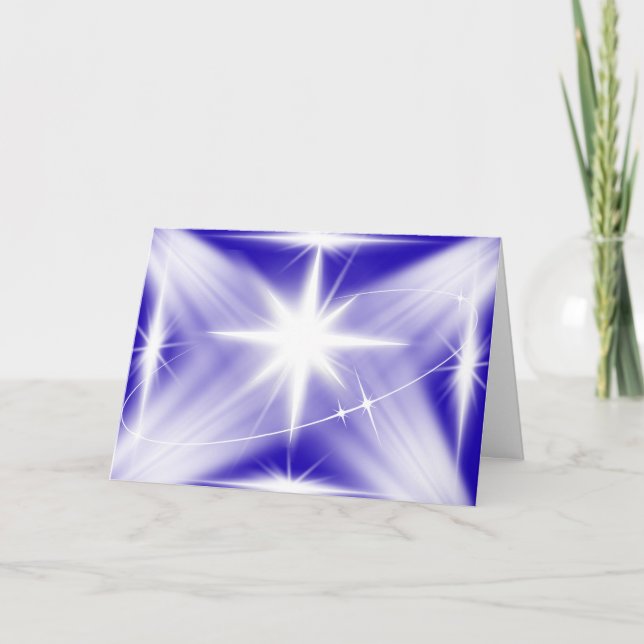 Tarjeta de saludo de estrella para Navidades de la (Anverso)