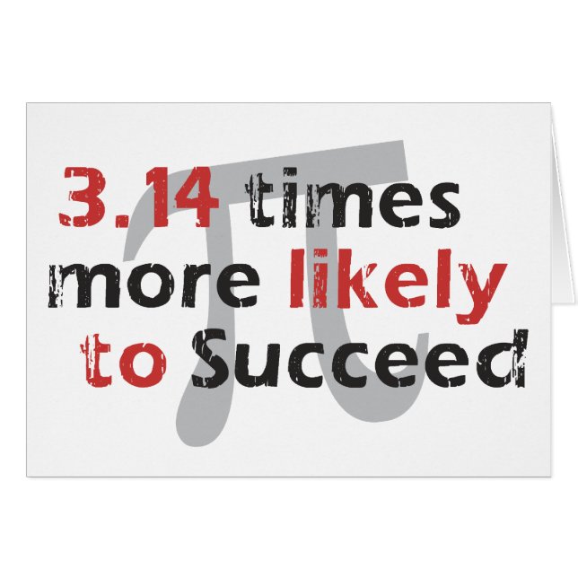 Tarjeta De Saludo De Éxito De Pi (Anverso (Horizontal))