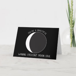 Tarjeta de saludo de Fase Crescent MOON Waning