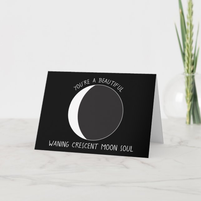 Tarjeta de saludo de Fase Crescent MOON Waning (Anverso)