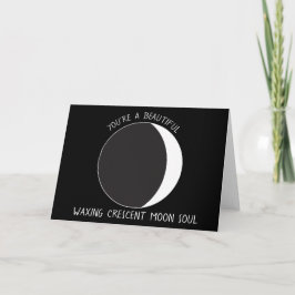Tarjeta de saludo de Fase Crescent MOON Waxing