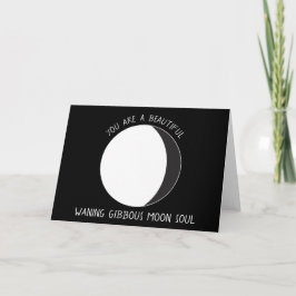Tarjeta de saludo de Fase Gibbous MOON Waning