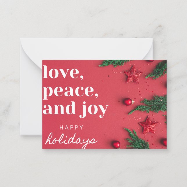 Tarjeta de saludo de Felices Fiestas (Anverso)