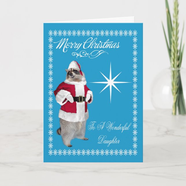 Tarjeta De Saludo De Feliz Navidad A Hija (Anverso)