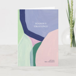 Tarjeta de saludo de feriado de Navidades artístic