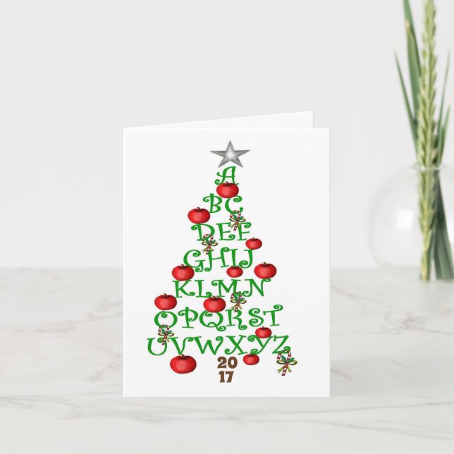 Tarjeta de saludo de feriado del profesor (Anverso)