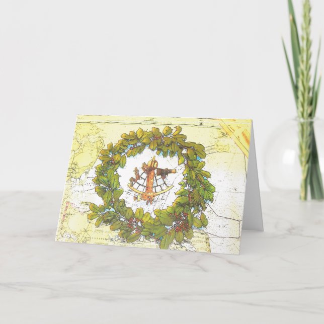 Tarjeta de saludo de feriado náutico (Anverso)