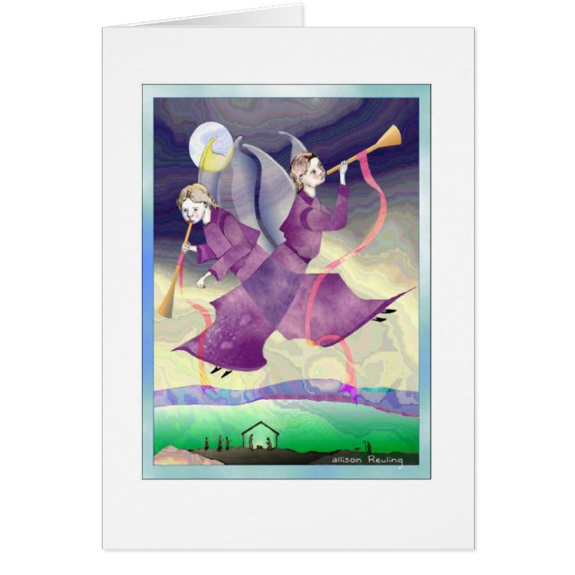 Tarjeta de saludo de feriado para Navidades de áng (Frente)