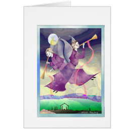 Tarjeta de saludo de feriado para Navidades de áng