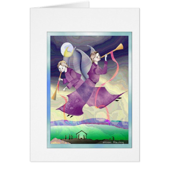 Tarjeta de saludo de feriado para Navidades de áng (Frente)