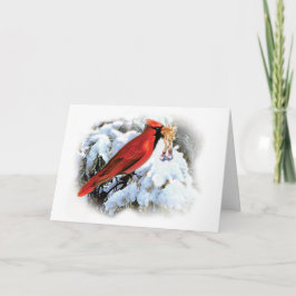 Tarjeta de saludo de festividad cardinal