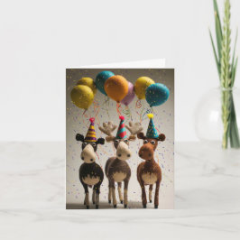 Tarjeta de saludo de Fiesta de la melodía Moose