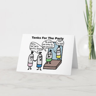 Tarjeta de saludo de Fiesta de tanques