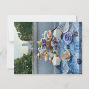 tarjeta de saludo de fiesta de té