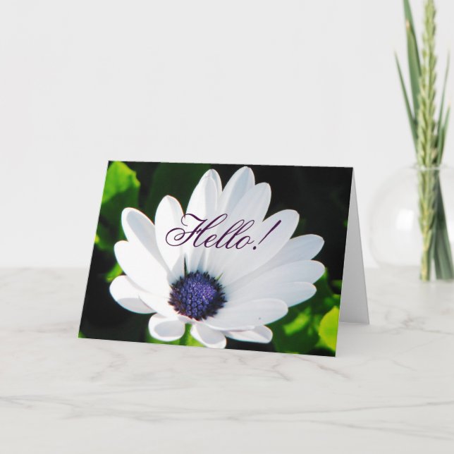 Tarjeta de saludo de Flor Blanca (Anverso)